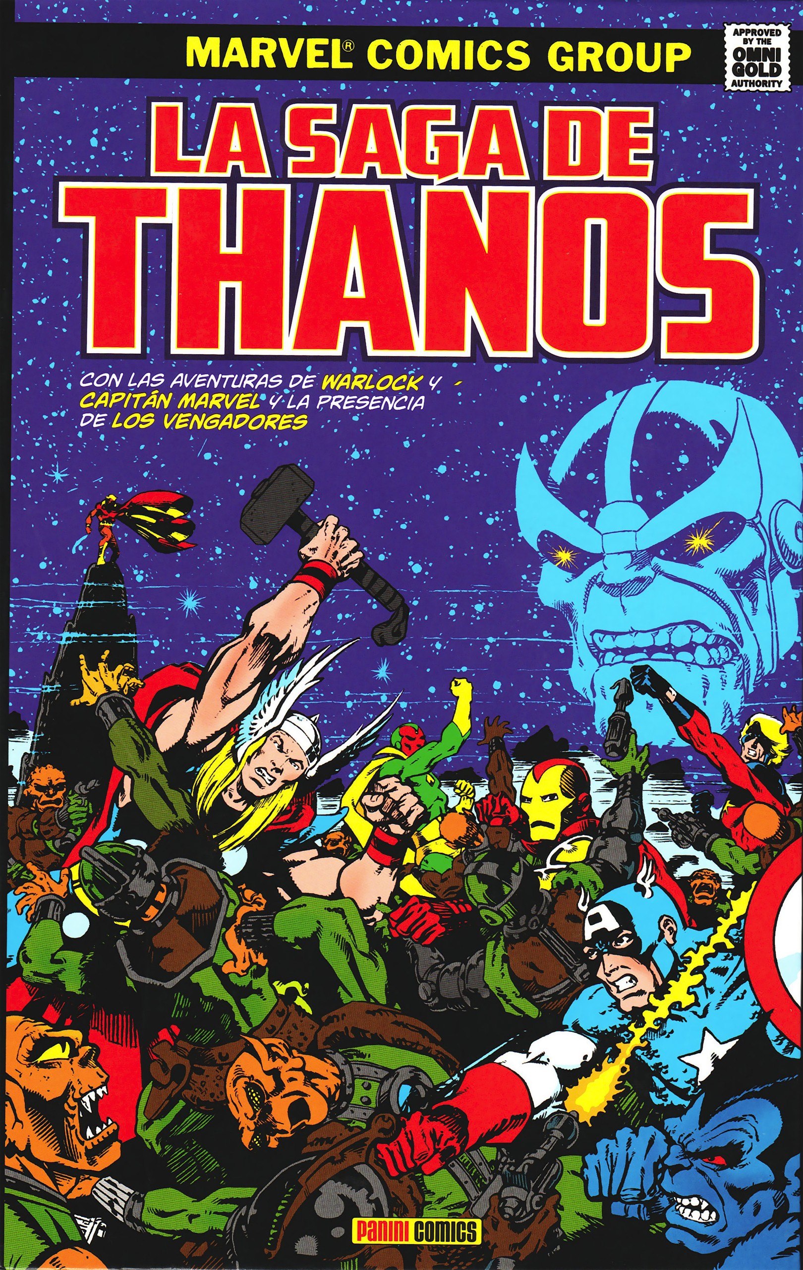 Portada ampliada de LA SAGA DE THANOS