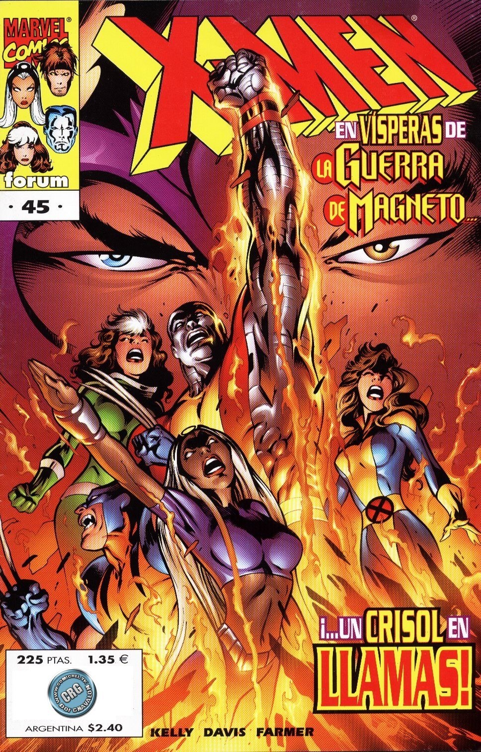 Portada ampliada de X-MEN EN VISPERAS DE LA GUERRA DE MAGNETO