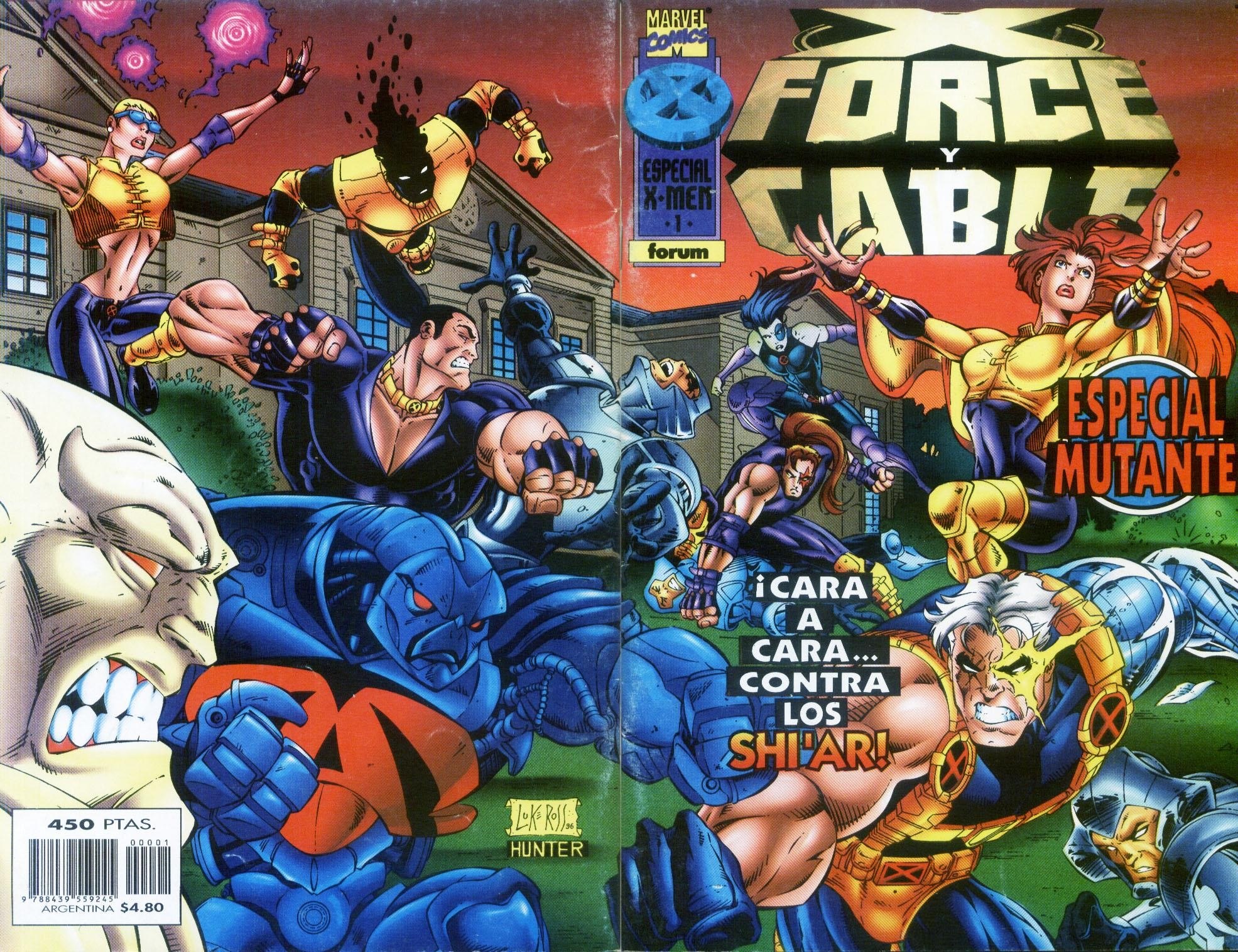 Portada ampliada de X-FORCE Y CABLE
