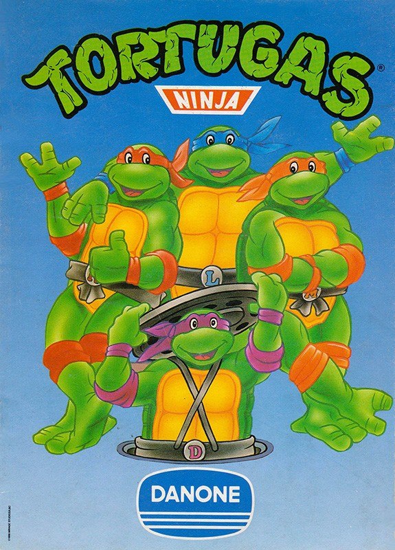 Portada ampliada de Album de cromos Tortugas Ninja (Danone) (ECDF, CRG)