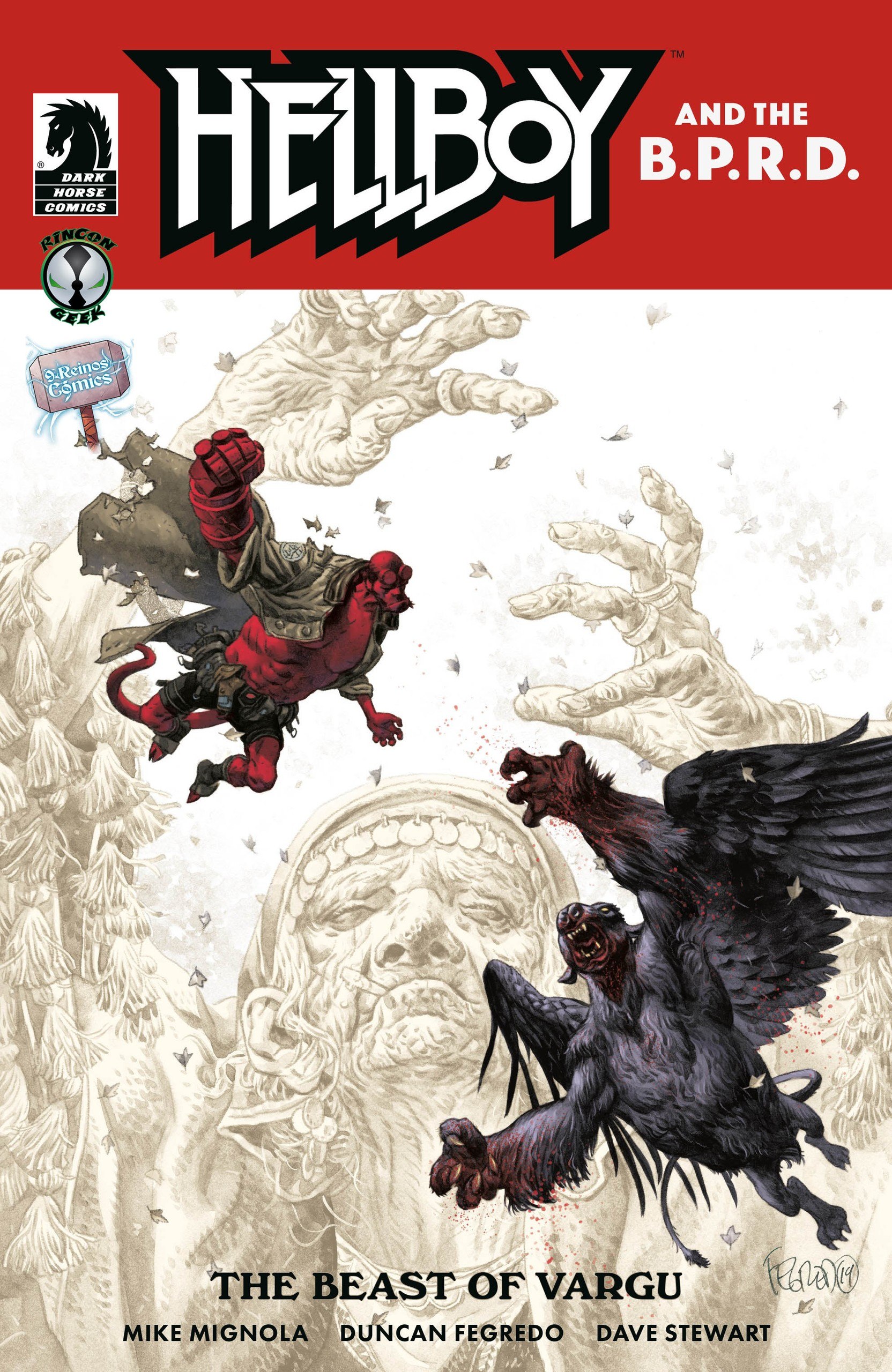 Portada ampliada de HELLBOY AND THE B.P.R.D. THE BEAST OF VARGU