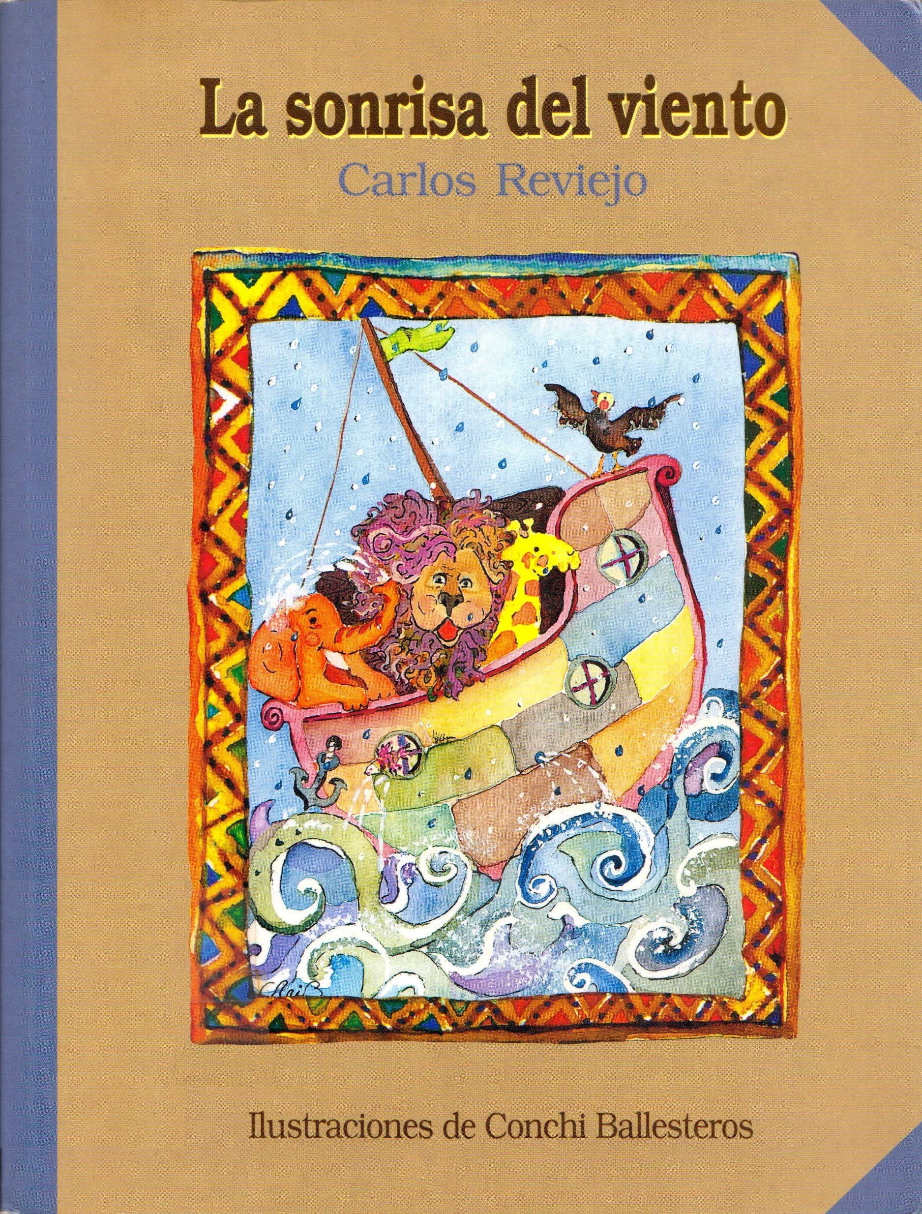 Portada ampliada de Coleccion Caracol 06 La sonrisa del viento - Carlos Reviejo & Conchi Ballesteros (CEDMA 2000)
