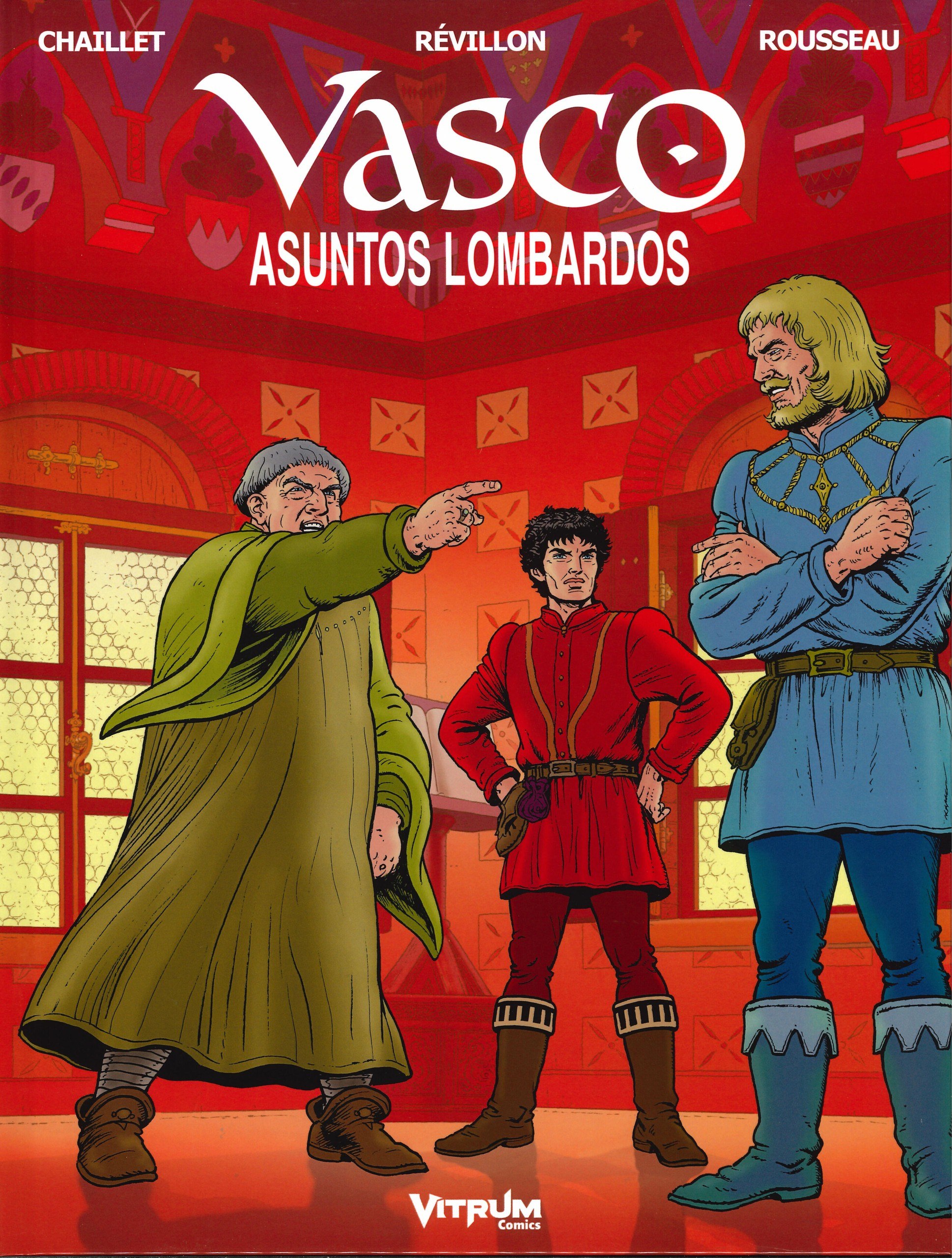 Portada ampliada de Vasco 28. Asuntos lombardos - Gilles Chaillet & Revillon & D. Rousseau (xavib)(CRG)