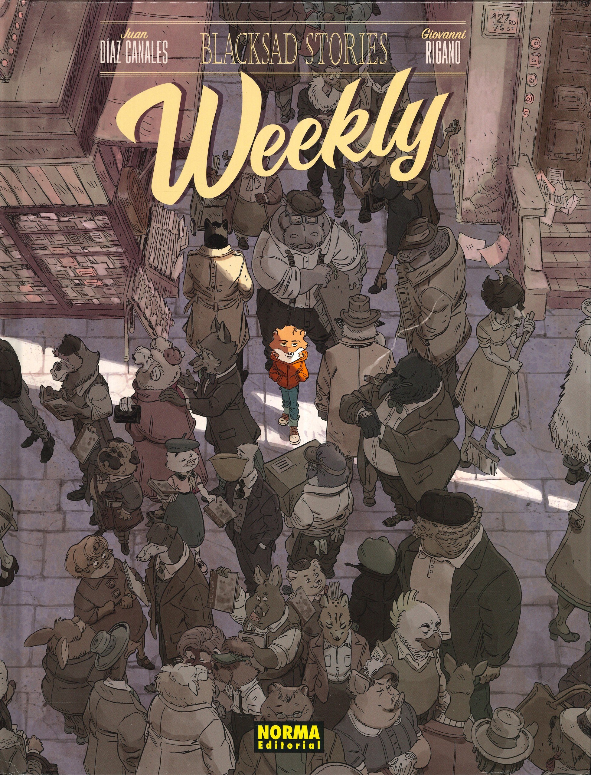 Portada ampliada de Blacksad Stories. Weekly 01 - Juan Diaz Canales & Giovanni Rigano (xavib)(CRG)