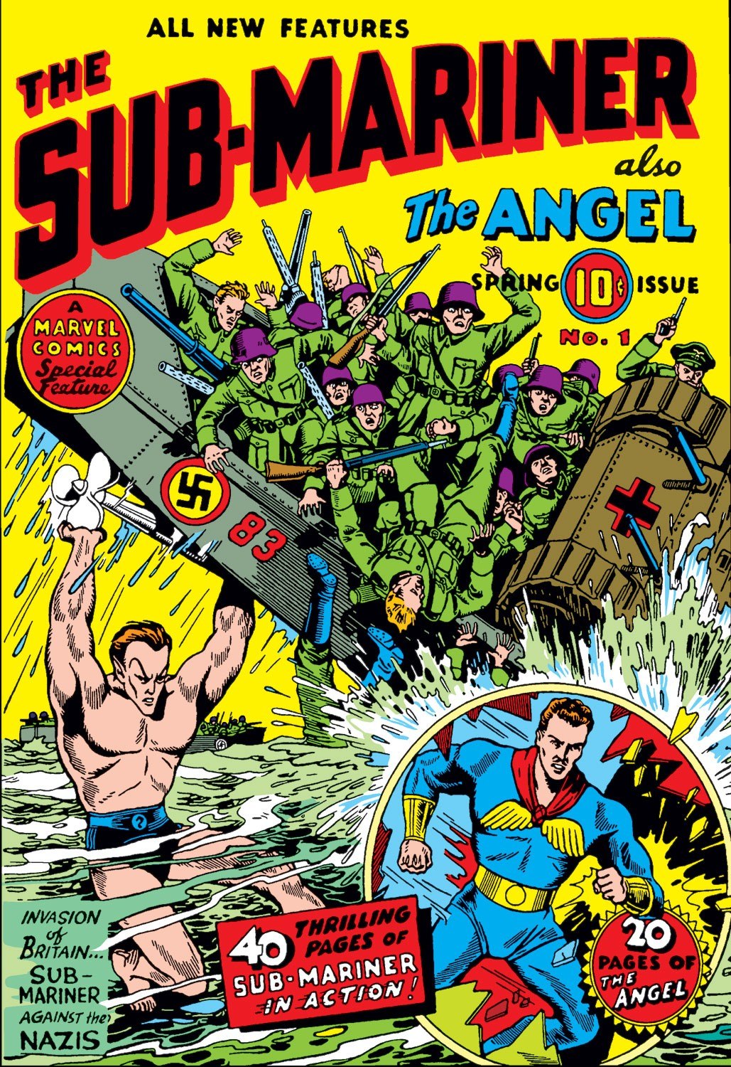 Portada ampliada de THE SUB-MARINER also The ANGEL
