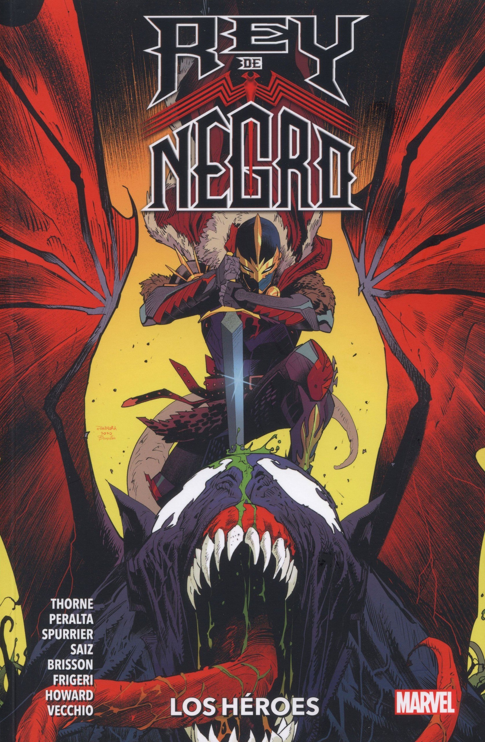 Portada ampliada de Rey de Negro.- Los Heroes (Panini) (Tildoras, CRG)