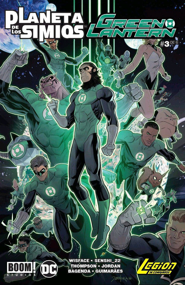 Portada ampliada de PLANETA DE LOS SIMIOS GREEN LANTERN