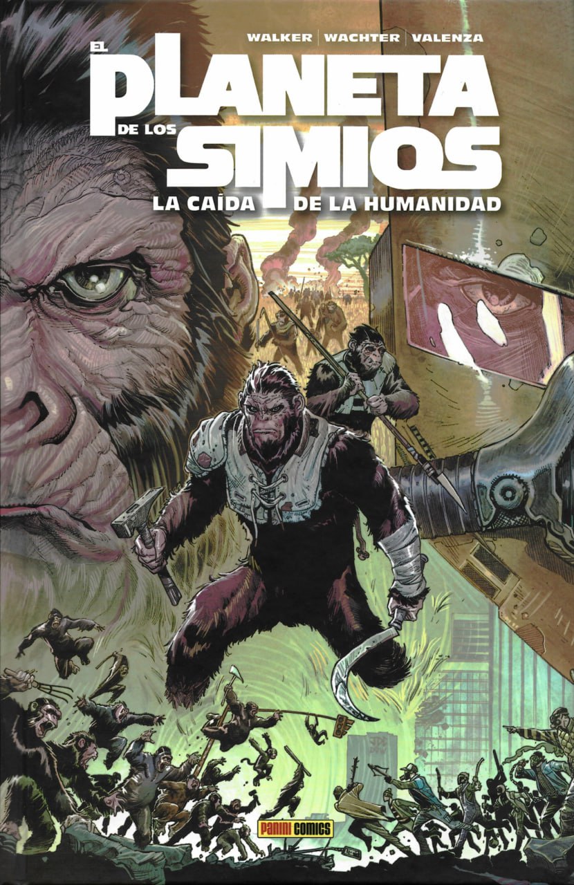 Portada ampliada de EL PLANETA DE LOS SIMIOS LA CAIDA DE LA HUMANIDAD