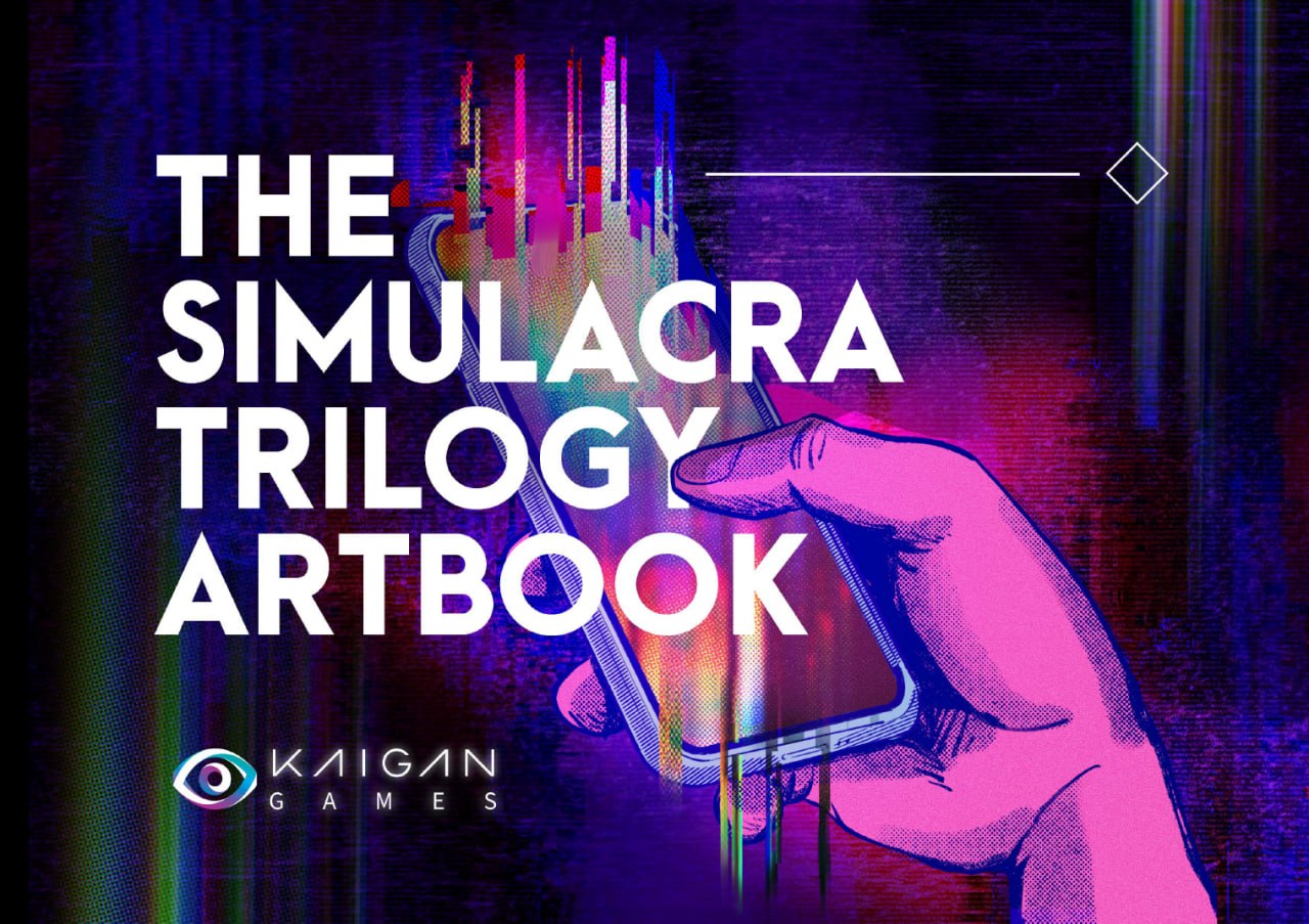 Portada ampliada de The SIMULACRA Trilogy Artbook