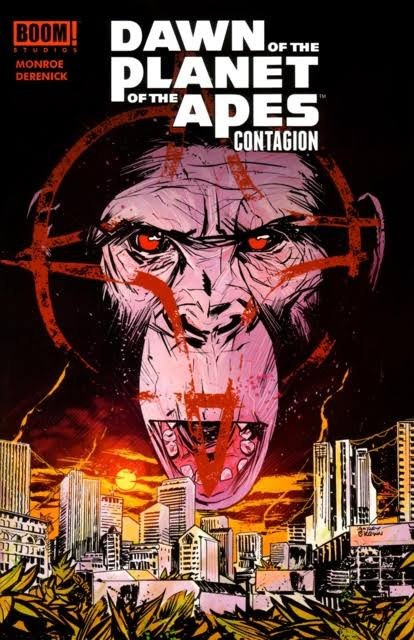 Portada ampliada de DAWN OF THE PLANET OF THE APES CONTAGION
