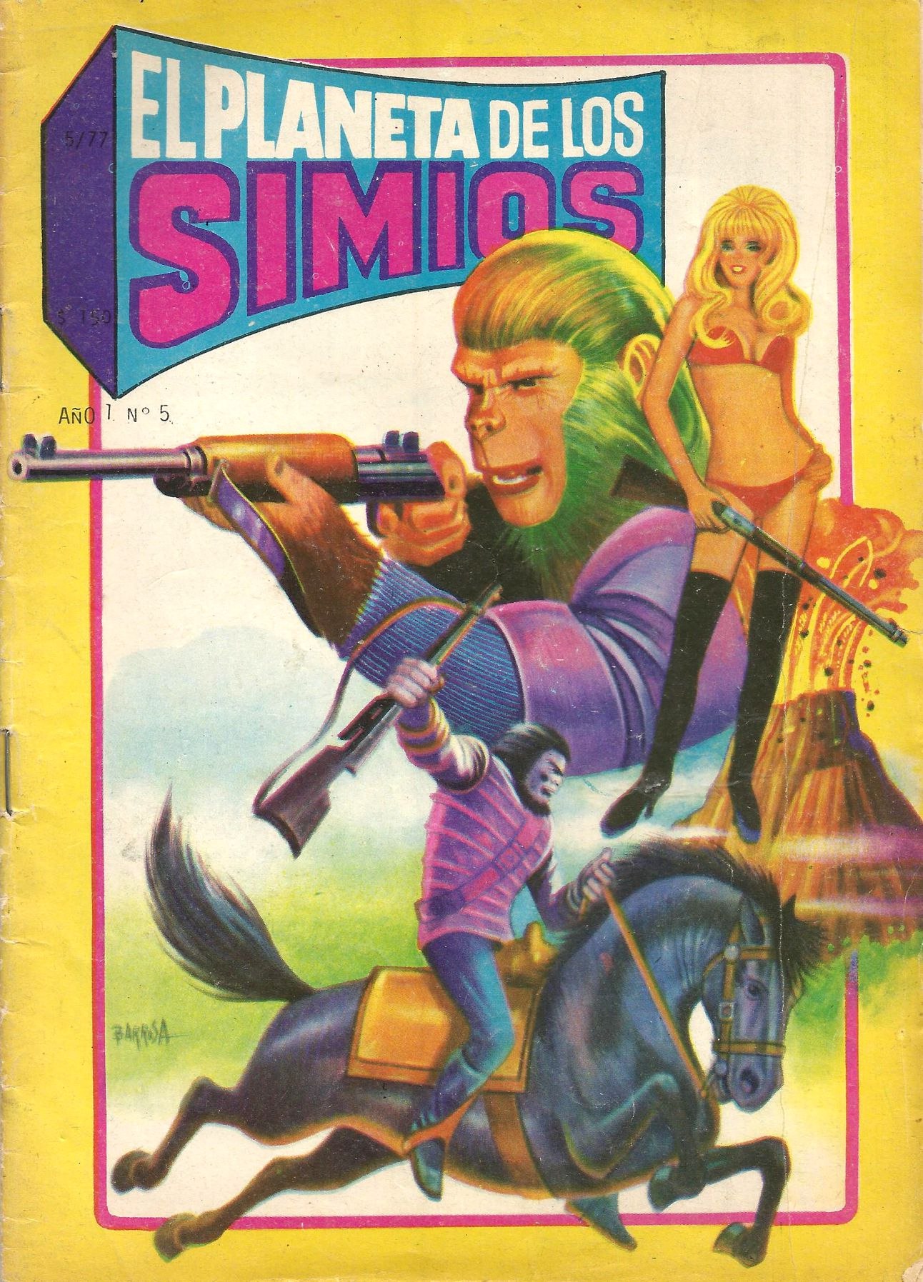 Portada ampliada de EL PLANETA DE LOS SIMIOS