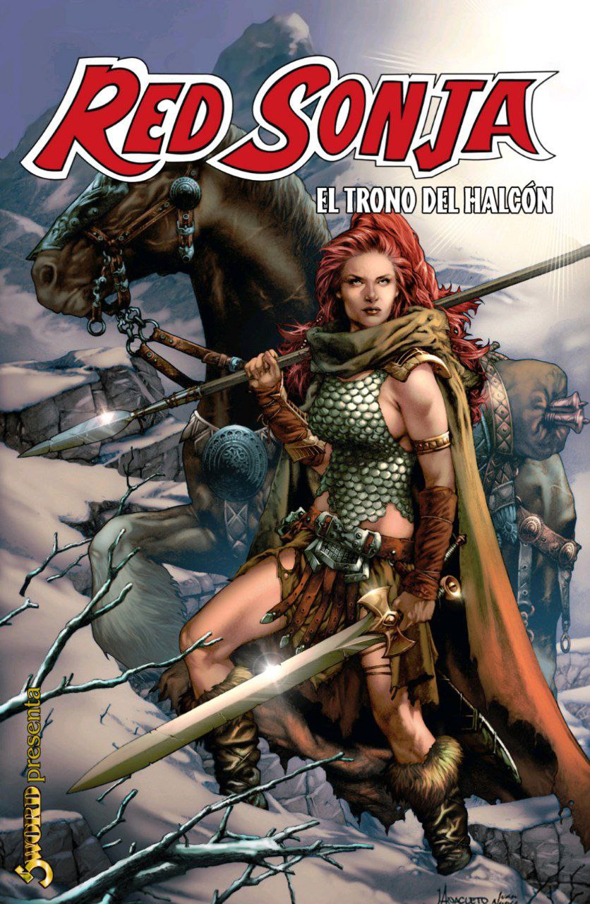 Portada ampliada de Red Sonja. El trono del halcón
