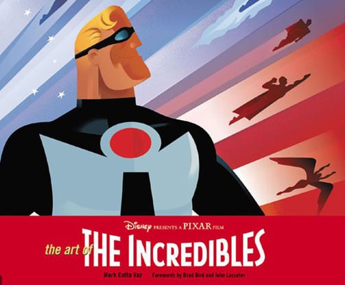 Portada ampliada de the art of THE INCREDIBLES