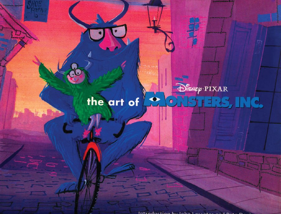 Portada ampliada de the art of MONSTERS, INC.