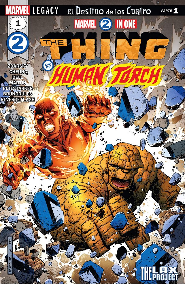 Portada ampliada de THE THING HUMAN TORCH