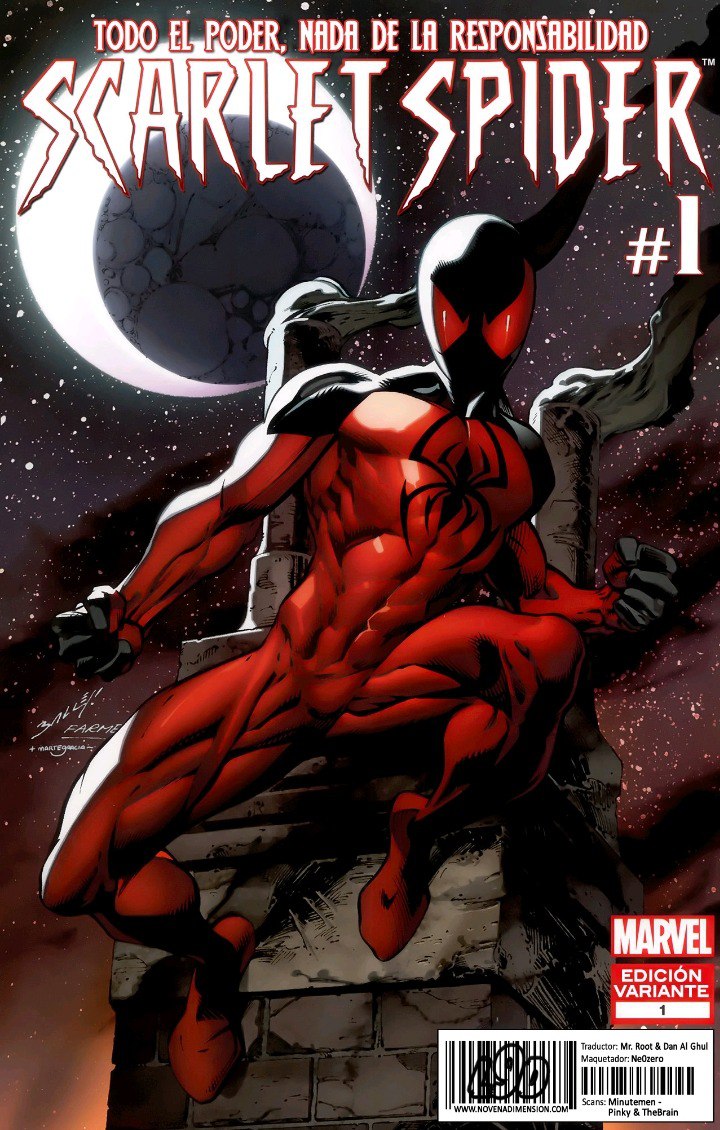 Portada ampliada de Scarlet Spider #