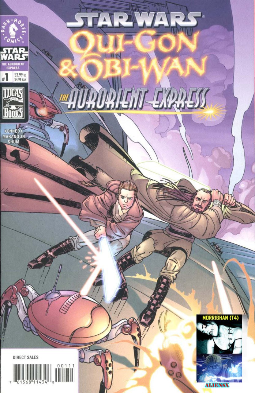 Portada ampliada de Qui-Gon & Obi-Wan The Auarilient Express