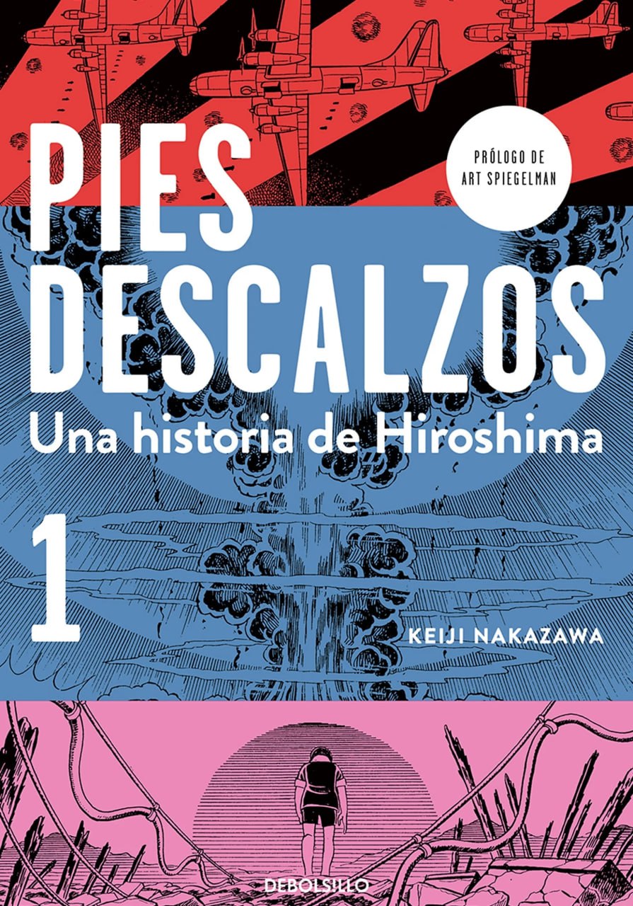 Portada ampliada de PIES DESCALZOS Una historia de Hiroshima