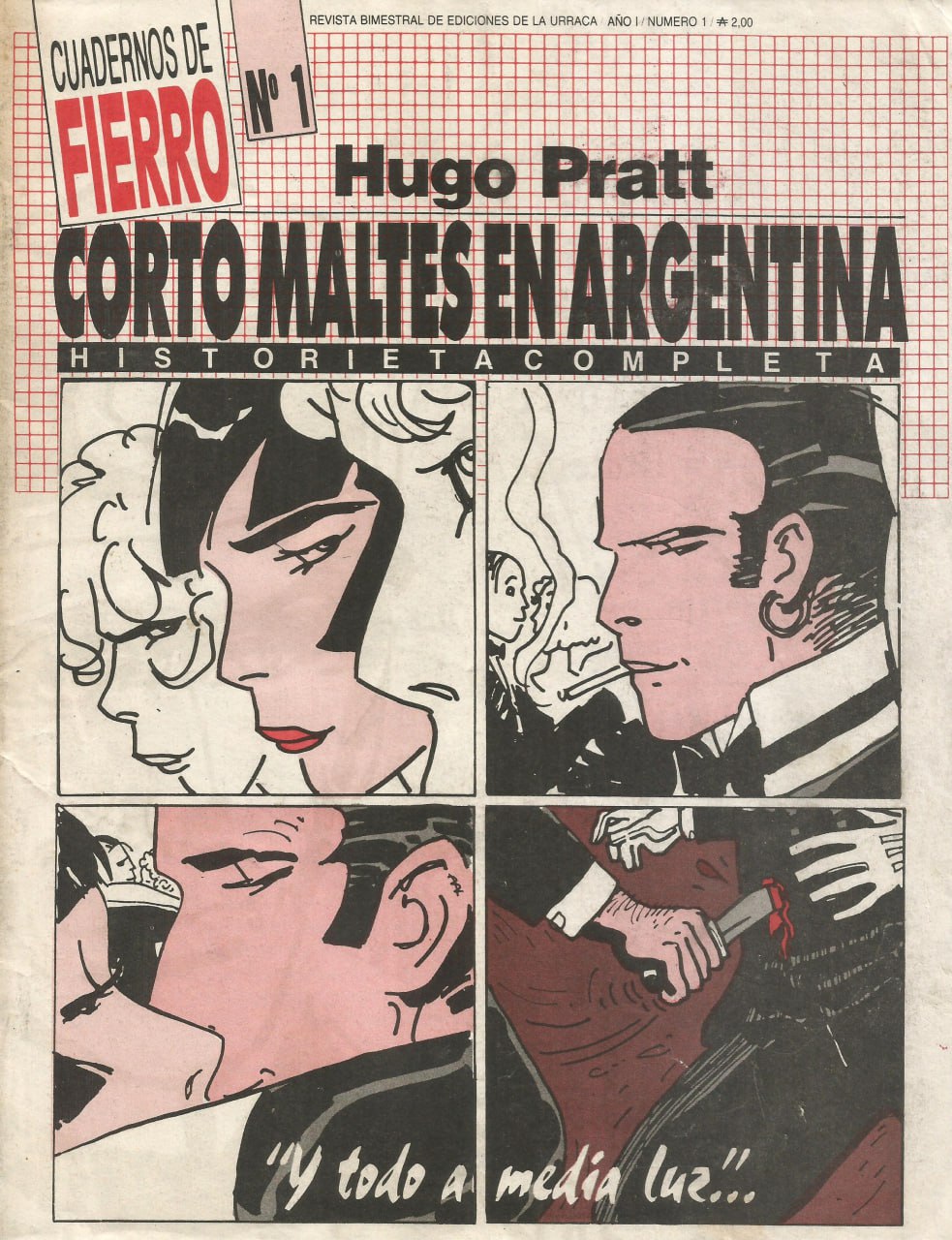 Portada ampliada de Corto Maltes en Argentina
