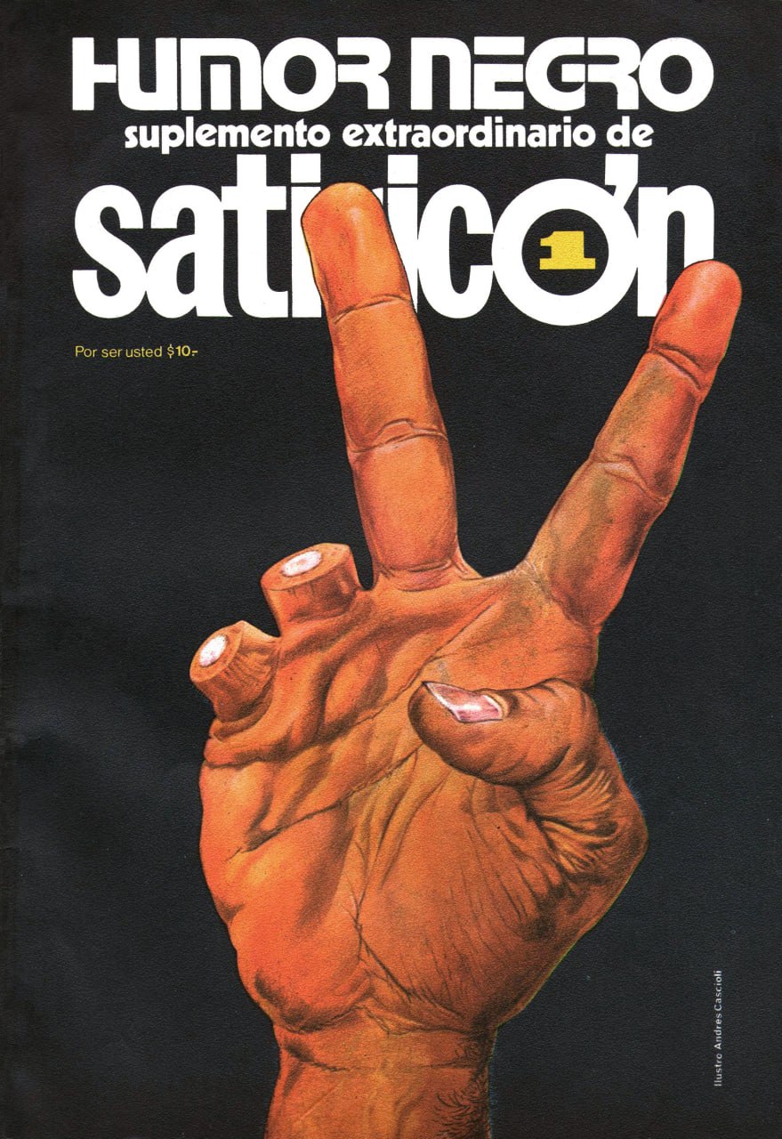 Portada ampliada de HUMOR NEGRO suplemento extraordinario de satiricon