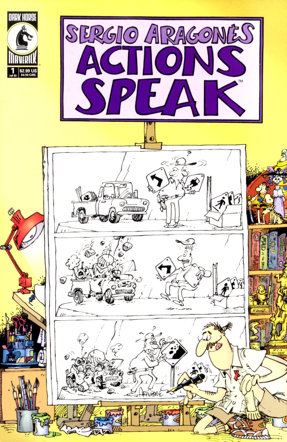 Portada ampliada de Sergio Aragones Actions Speak