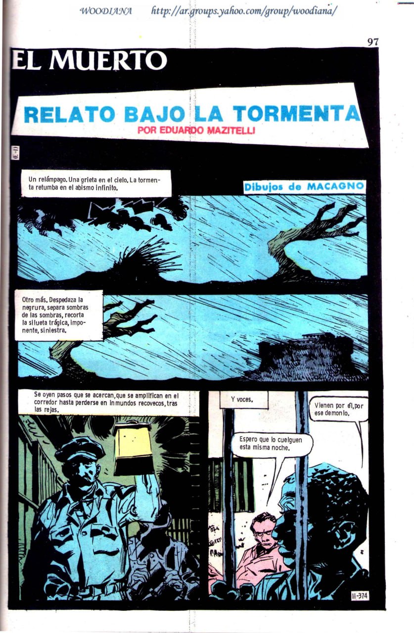 Portada ampliada de EL MUERTO RELATO BAJO LA TORMENTA