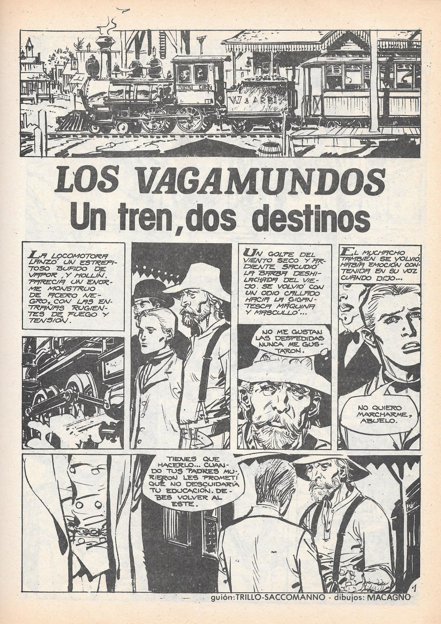 Portada ampliada de LOS VAGAMUNDOS Un tren,dos destinos
