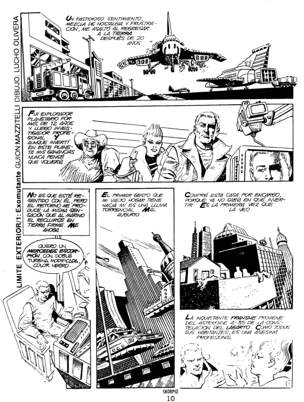 Portada ampliada de Límite Exterior (Eduardo Mazzitelli - Lucho Olivera) (1991-92)