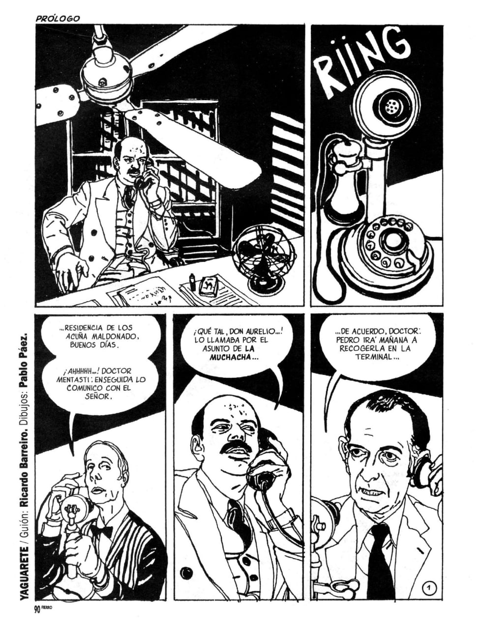 Portada ampliada de Yaguareté (Una Leyenda Latinoamericana) (Ricardo Barreiro - Pablo Páez y José Sanabria) (1991-92)