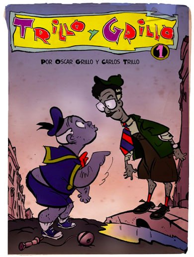 Portada ampliada de Trilo y Grillo