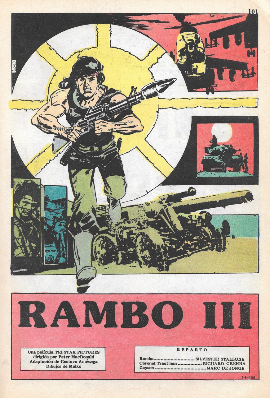 Portada ampliada de Rambo III