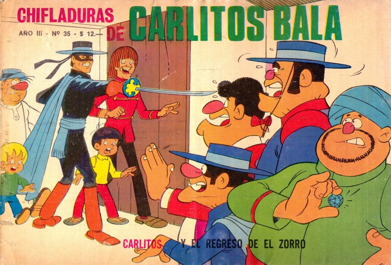 Portada ampliada de Chifladuras de Carlitos Bala