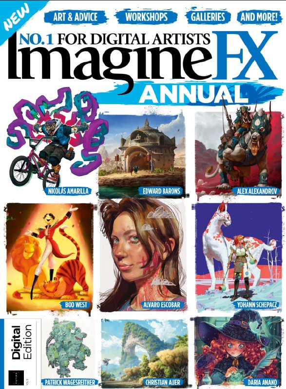 Portada ampliada de ImagineFX Annual