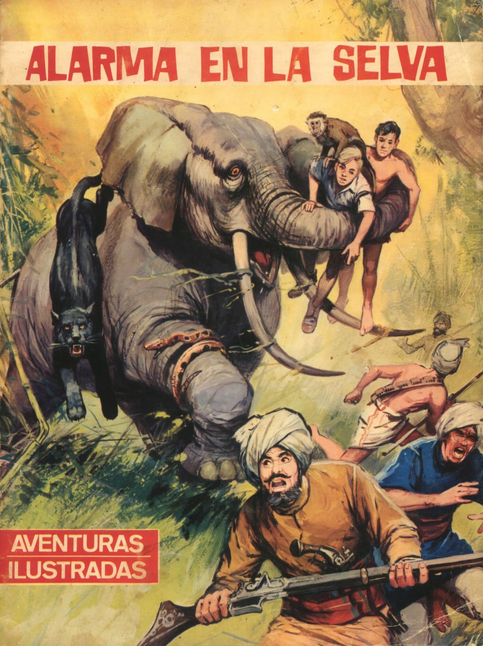 Portada ampliada de ALARMA EN LA SELVA