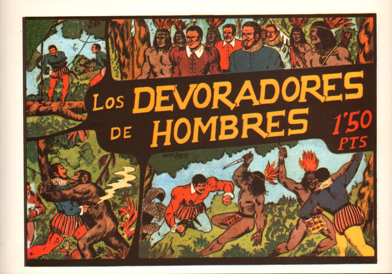Portada ampliada de Los Devoradores de Hombres