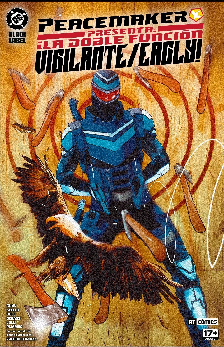 Portada ampliada de PEACEMAKER PRESENTA: ¡LA DOBLE FUNCION VIGILANTE/EAGLY!