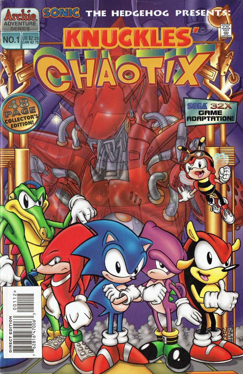 Portada ampliada de Knuckles Chaotix