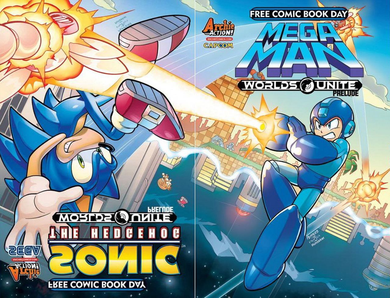 Portada ampliada de Mega Man Worlds Unite