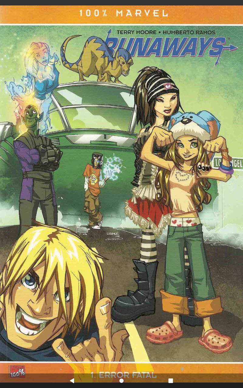 Portada ampliada de Runaways