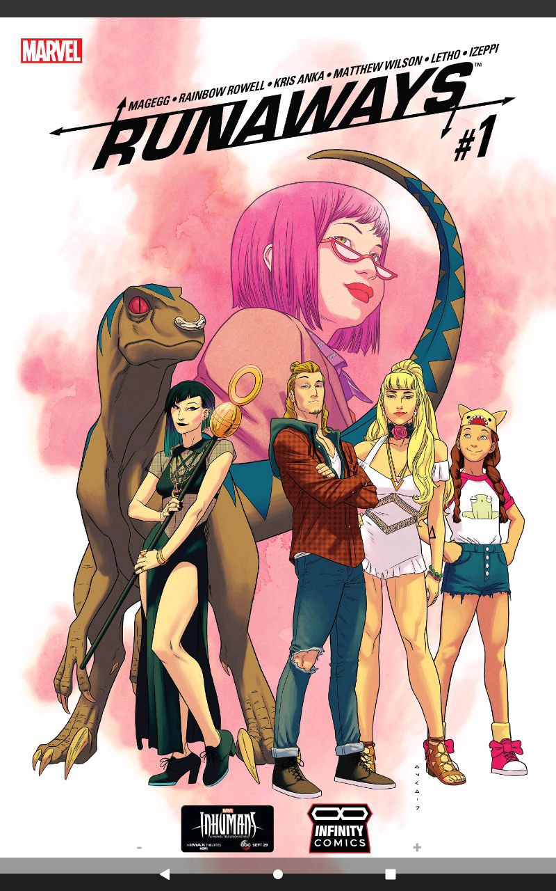 Portada ampliada de RUNAWAYS #