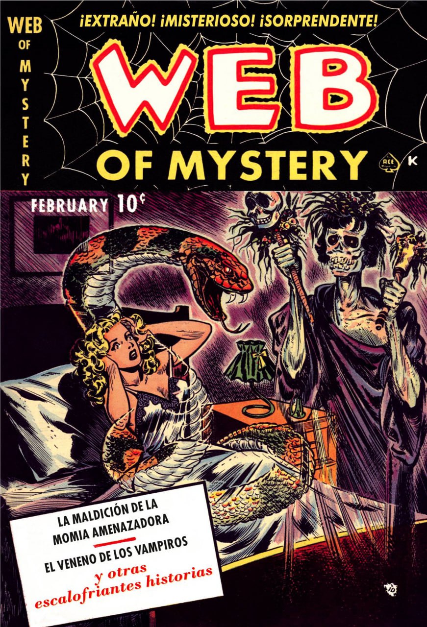 Portada ampliada de Web of Mystery