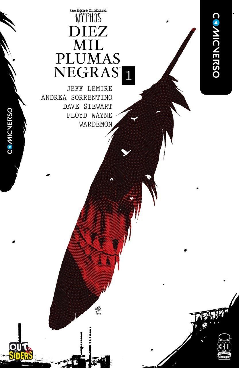 Portada ampliada de DIEZ MIL PLUMAS NEGRAS