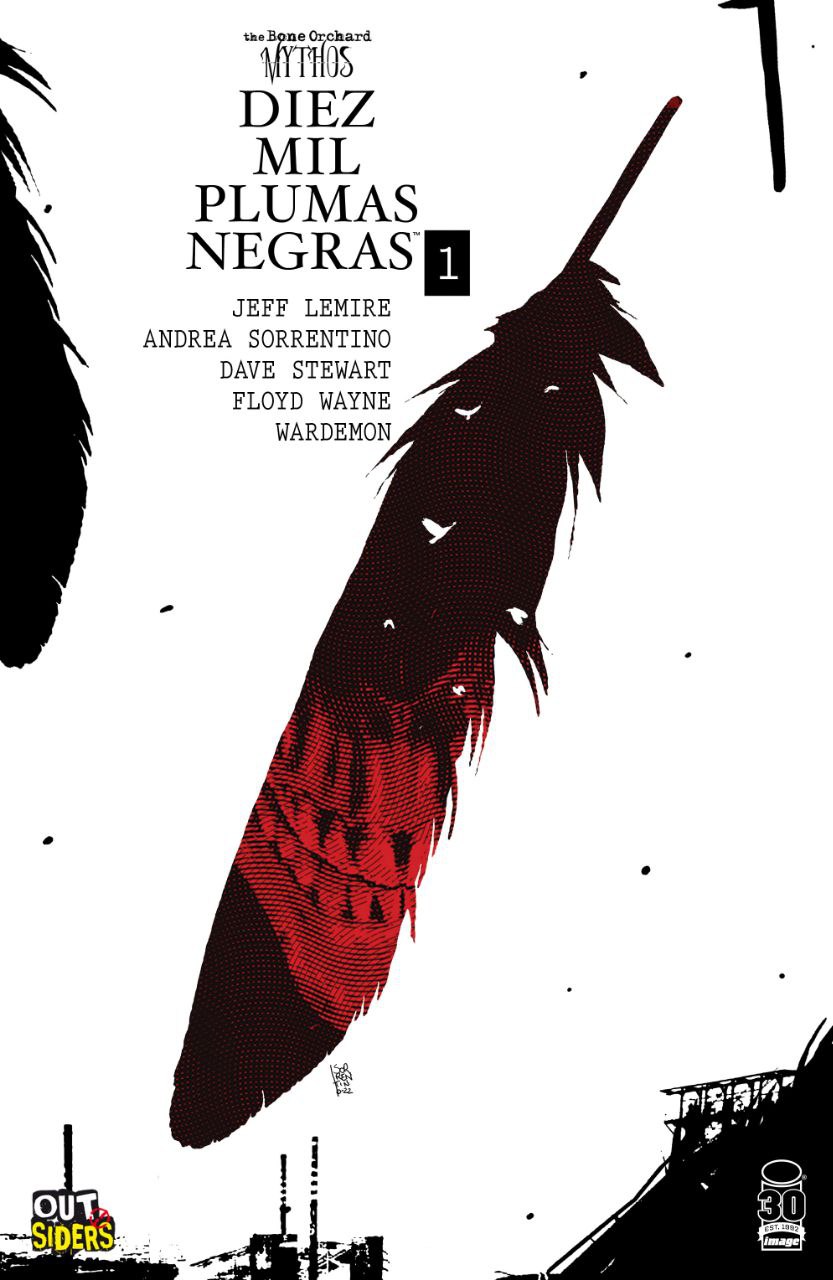 Portada ampliada de DIEZ MIL PLUMAS NEGRAS