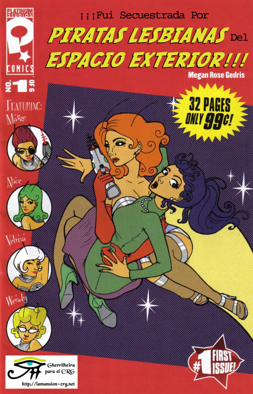 Portada ampliada de Piratas Lesbianas del Espacio Exterior!!!