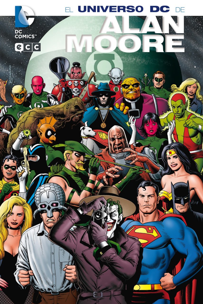Portada ampliada de El Universo DC de Alan Moore