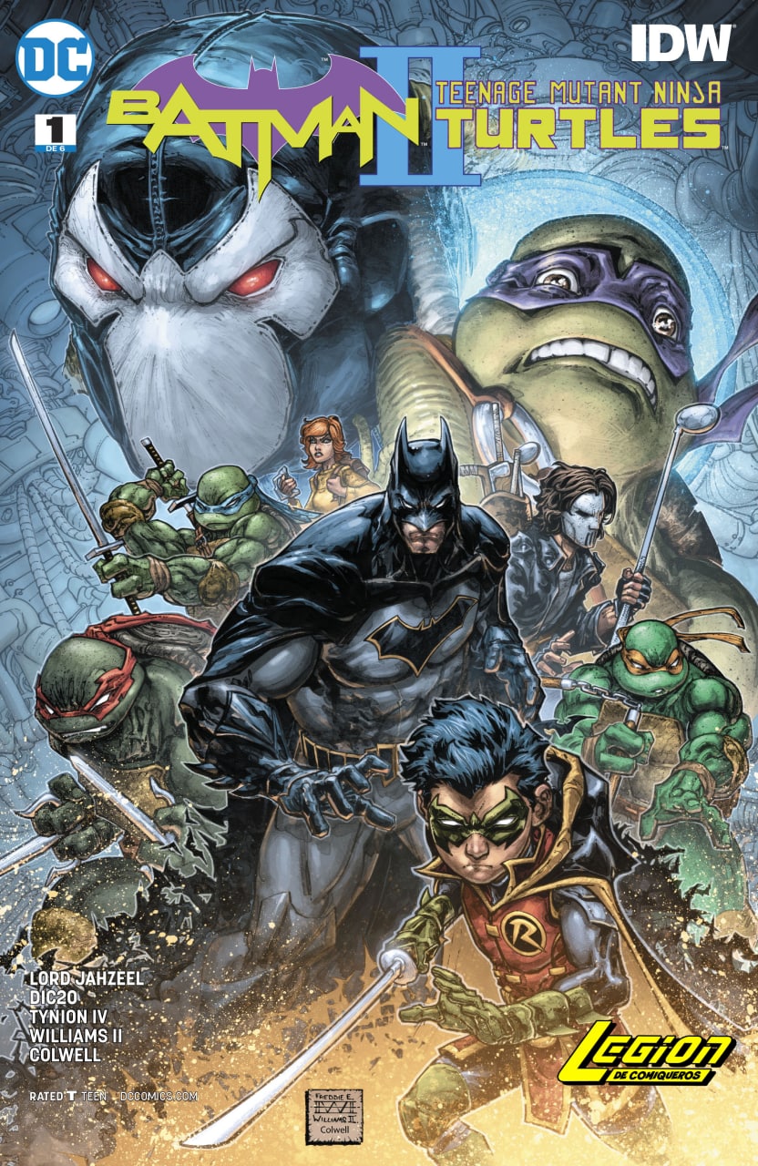Portada ampliada de Batman Teenage Mutant Ninja Turtles
