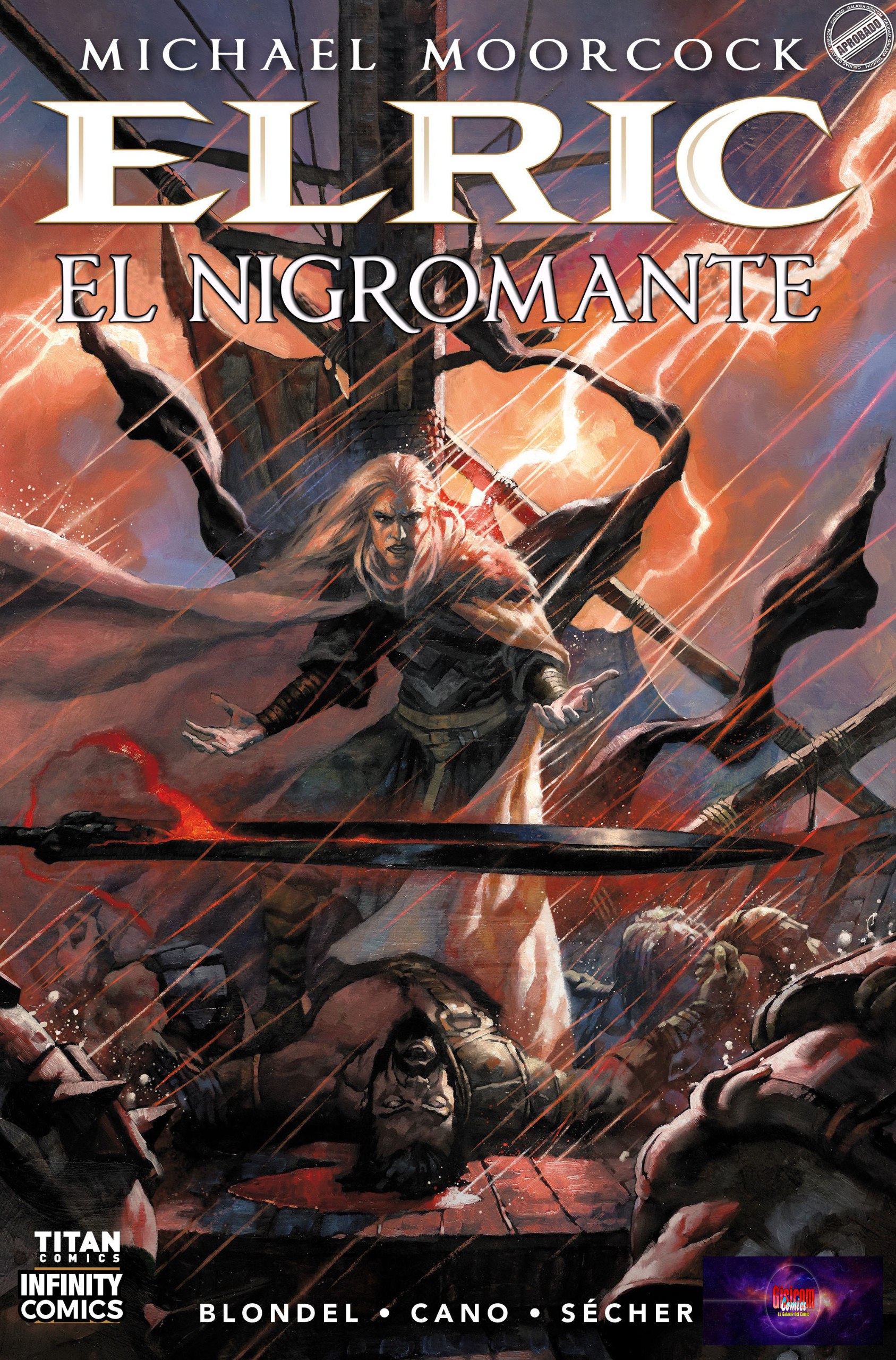 Portada ampliada de ELRIC EL NIGROMANTE