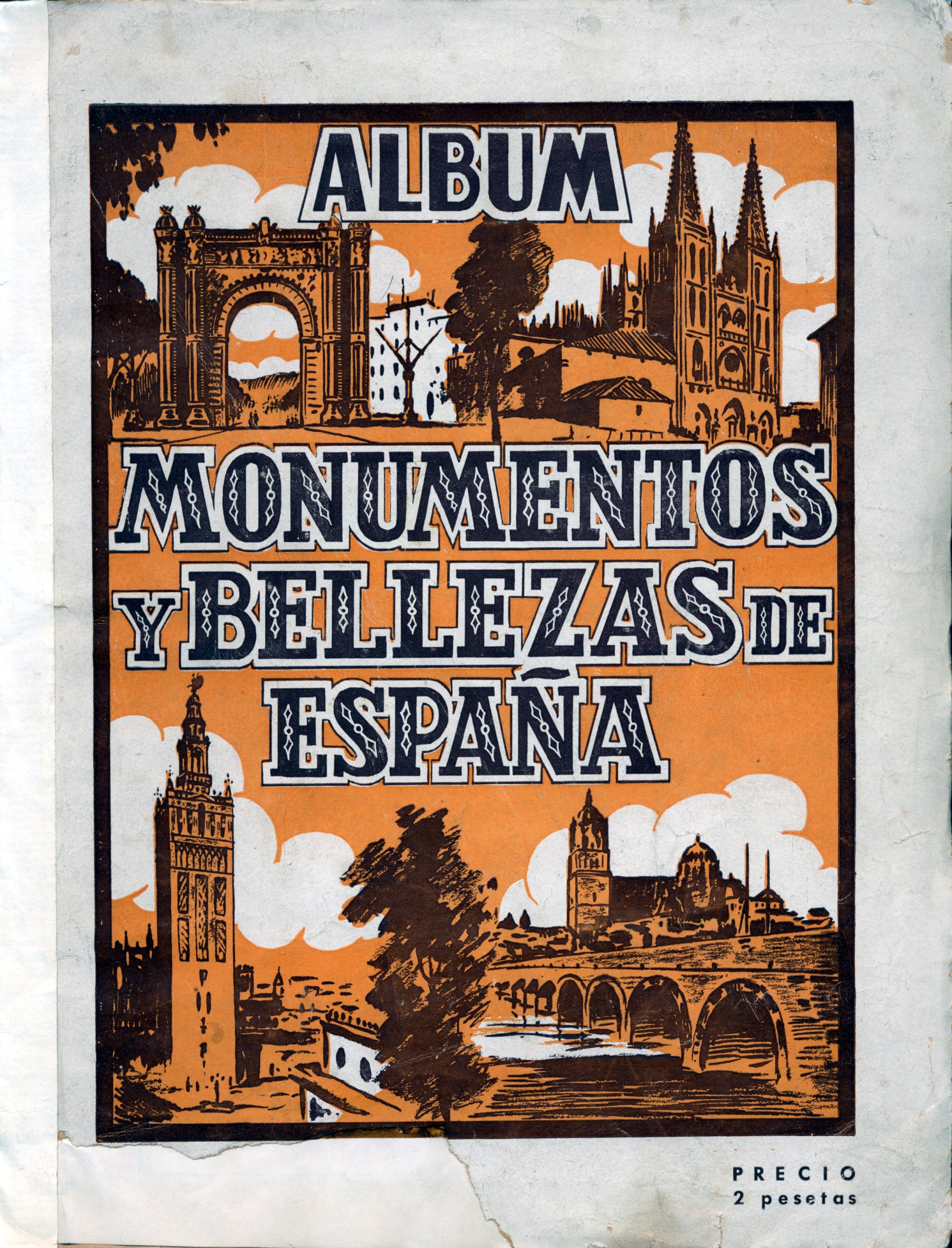 Portada ampliada de ALBUM MONUMENTOS Y BELLEZAS DE ESPAÑA