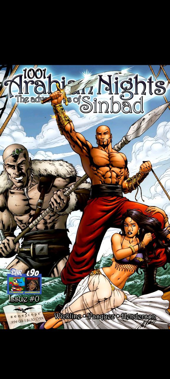 Portada ampliada de 1001 Arabian Nights The adventures of Sinbad