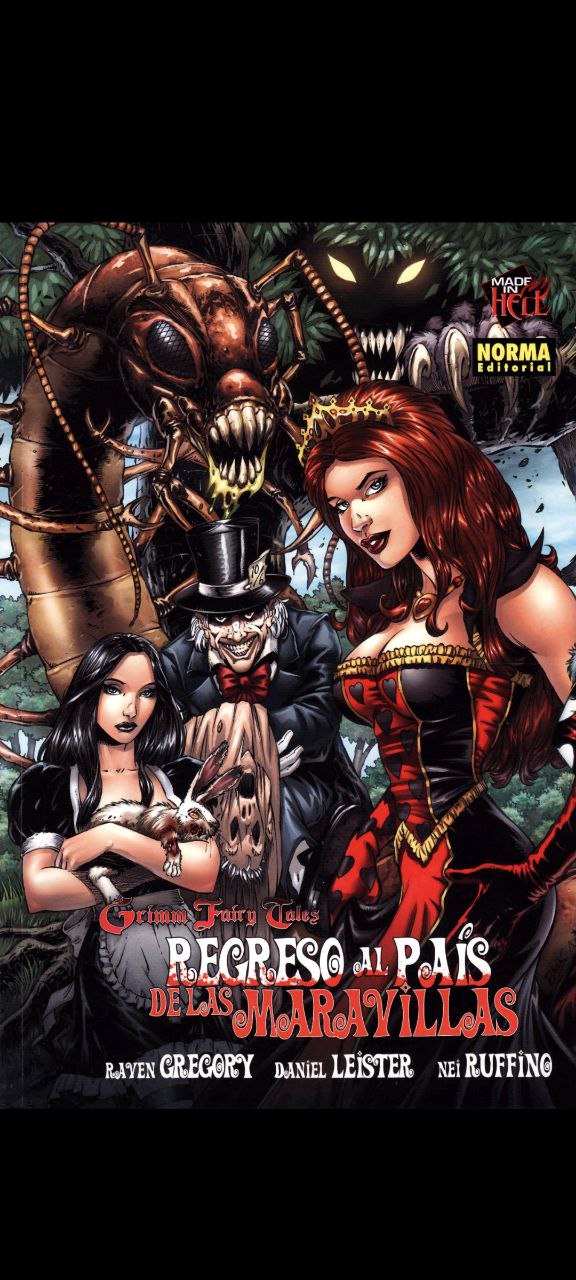 Portada ampliada de Regreso al País de las Maravillas